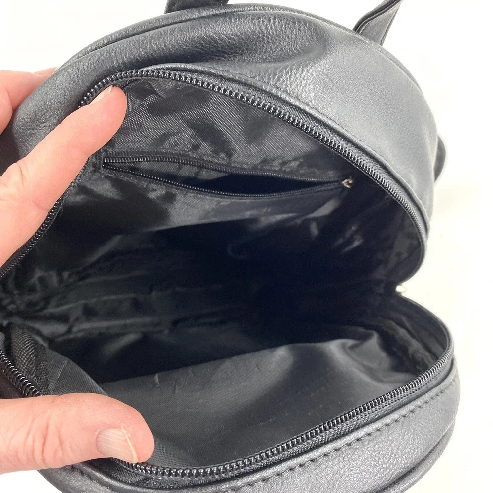 Children's Rainbow Unicorn Small Backpack Black and Silver